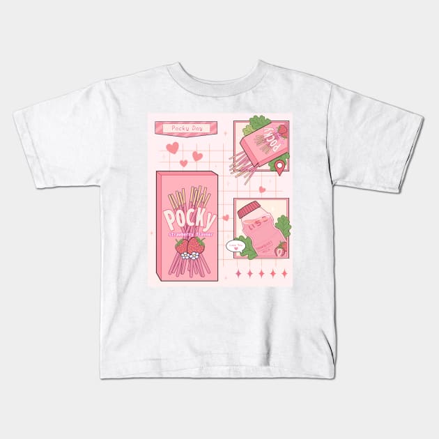 Pocky Kids T-Shirt by unosakichan